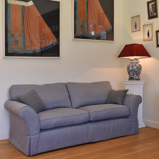 Lanhydrock 3 Seater Sofa in Stonewashed Linen